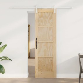 vidaXL Πόρτα με Σετ Υλικών 61x198.5 cm Μασίφ Ξύλο Πεύκου