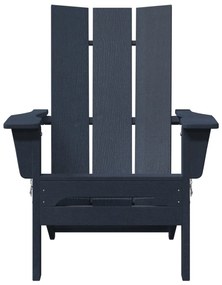 vidaXL Folding Adirondack Chair Ναυτικό Μπλε 74.5x80.5x90 εκ. HDPE