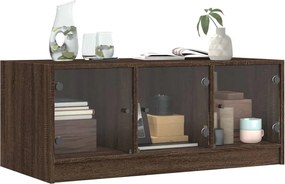 vidaXL Coffee Table Brown Oak Medium Engineered wood, Glass