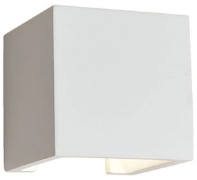 Φωτιστικό Τοίχου-Απλίκα Cube Ceramic 4096900 White Viokef Γύψος