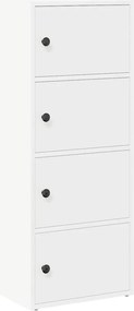 vidaXL Βιβλιοθήκη Λευκή 40x24x102 εκ. από Επεξεργασμένο Ξύλο