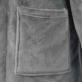 vidaXL Ρόμπα χωρίς Κουκούλα Σκούρο Γκρι m Φανέλα