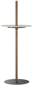 Φωτιστικό Δαπέδου Επαναφορτιζόμενο Nivél Pedestal 10850/10847 33x120cm Dim Led 350lm 6W Walnut-White Pablo Designs