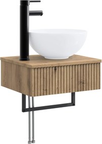 vidaXL Νιπτήρας Τοίχου Artisan Δρυς 40 x 35 x 39 εκ.
