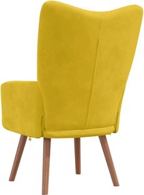 vidaXL Πολυθρόνα Relax Κίτρινο Μουσταρδί Βελούδινη