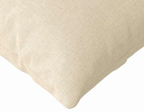vidaXL Μαξιλάρι Καναπέ 2 pcs Κρεμ 120 x 40 cm ύφασμα