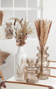 Βάζο ArteLibre Καφέ Γυαλί 17x17.5x25.5cm