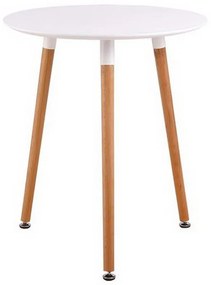 Τραπέζι Art Ε7089,1 D. 60 H.70cm White Mdf, Wood