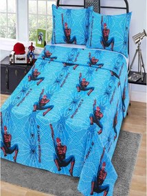 Bonsai Home Κουβερλί Μονό 160x240 Βαμβακερό Περκάλι 160 TC  – Spiderman Γαλάζιο