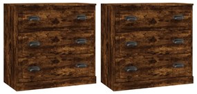 vidaXL Ντουλάπια 2 τεμ. Καπνιστή δρυς Επεξεργασμένο Ξύλο