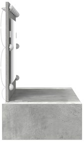 vidaXL Επιτοίχιο Dressing Table με LED Φώτα σε Concrete Grey