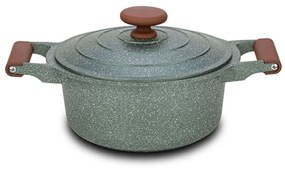 Κατσαρόλα Αντικολλητική Ωmega 10-255-030 20cm Green-Brown Nava 20cm Aluminium