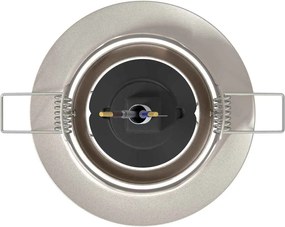 vidaXL Σποτ 6 pcs Ασημί 9 x 9 x 2.5 εκ. Μέταλλο