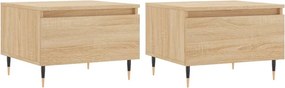 vidaXL Τραπεζάκια Σαλονιού 2 τεμ. Sonoma Δρυς 50x46x35 εκ. Επεξ. Ξύλο