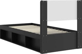 vidaXL Καλάθι με αποθήκη και κεφαλάρι Μαύρο 90 x 190 cm