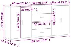 ΒΟΗΘΗΤΙΚΑ ΝΤΟΥΛΑΠΙΑ 3 ΤΕΜ. ΛΕΥΚΟ 60X31X84 ΕΚ. ΕΠΕΞΕΡΓ. ΞΥΛΟ 3276574