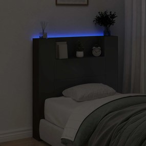 vidaXL Κεφαλάρι Μαύρο Επεξεργασμένο Ξύλο
