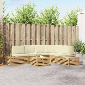 vidaXL Σειρά Καναπέ Εξωτερικού Λευκό 59 x 59 x 37 εκ Πολυεστέρας