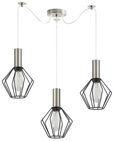 Φωτιστικό Οροφής SE21-NM-4-NM3-GR1 ADEPT TUBE Nickel Matt Pendant Black Metal Grid+ - 77-8437 - 51W - 100W - 77-8437