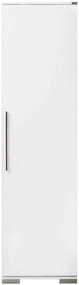 Lh-homefurniture Ντουλάπα Diamond Λευκό+Λευκό High Gloss  50x187x35 AD_ADR-408-PP-1