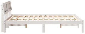 vidaXL Σκελετός Κρεβατιού Λευκό 140 x 190 cm Συμπαγές ξύλο πεύκου