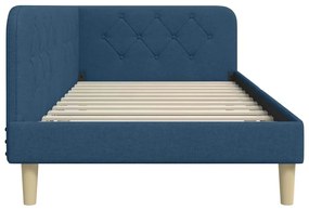 vidaXL Κρεβάτι Γωνίας Μπλε 100 x 200 cm ύφασμα