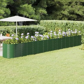 vidaXL Ζαρντινιέρα Πράσινη 620x80x68 εκ Ατσάλι με Ηλεκτρ. Βαφή Πούδρας