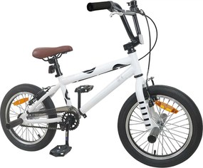 vidaXL BMX Ποδήλατο 16 ίντσες για παιδιά 5-8 ετών Λευκό