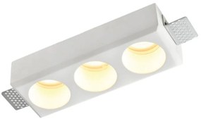 Σποτ Χωνευτό Χ0013-WH 22x8x5cm 3xGU10 White Inlight Ορθογώνιο