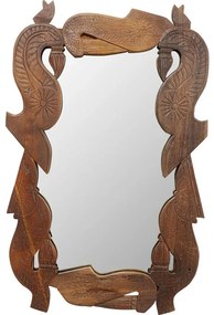 Καθρέφτης Τοίχου Bracket Ξύλο Καφέ 110x172cm - Καφέ
