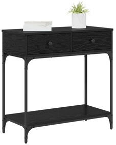 vidaXL Τραπέζι Κονσόλας Μαύρη Δρύς 75x34.5x75 cm Επεξεργασμένο Ξύλο