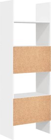 vidaXL Βιβλιοθήκη Λευκή 60 x 35 x 180 εκ. από Επεξ. Ξύλο