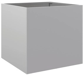 vidaXL Ζαρντινιέρα Ασημί 49 x 47 x 46 εκ. από Γαλβανισμένο Χάλυβα