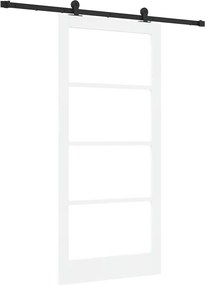 vidaXL Συρόμενη Πόρτα ORKDAL Λευκό και Μαύρο 93 x 202 cm