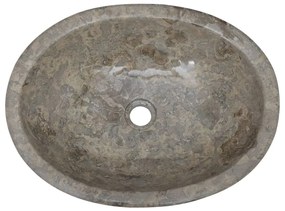 vidaXL Νιπτήρας Γκρι 53 x 40 x 15 εκ. Μαρμάρινος