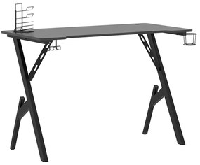 vidaXL Γραφείο Gaming Μαύρο 110 x 60 x 75 εκ. με Πόδια σε Σχήμα Υ