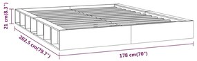 Πλαίσιο Κρεβατιού Λευκό 160 x 200 εκ. από Μασίφ Ξύλο - Λευκό