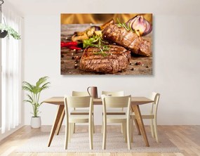 Εικόνα ζουμερή μοσχαρίσια μπριζόλα - 100x50