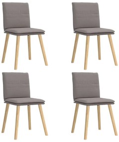 vidaXL Καρέκλες Τραπεζαρίας 4 τεμ. Taupe Υφασμάτινες