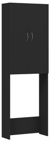vidaXL Ντουλάπι Πλυντηρίου Μαύρο 64 x 25,5 x 190 εκ.
