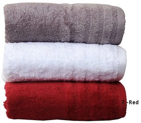 Πετσέτες Spa Σετ 3τμχ 7 Red Anna Riska Towels Set 70x140cm 100% Βαμβάκι