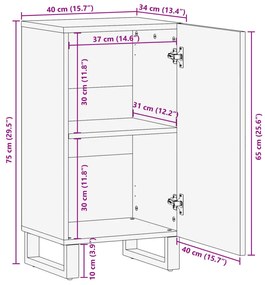 ΝΤΟΥΛΑΠΙ 40X34X75 ΕΚ. ΑΠΟ ΜΑΣΙΦ ΞΥΛΟ ΑΚΑΚΙΑΣ 377558