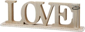 Lettering "Love" Ξύλο Ecru PU 4 41x7.5x12.5cm