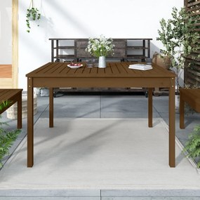 Τραπέζι Κήπου Μελί 121 x 82,5 x 76 εκ. από Μασίφ Ξύλο Πεύκου - Καφέ