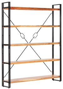 vidaXL Βιβλιοθήκη με 5 Επίπεδα 140 x 30 x 180 εκ. Μασίφ Ξύλο Ακακίας