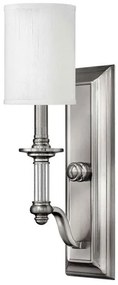 Απλίκα Φωτιστικό Τοίχου E14 40W IP20 Νίκελ Sussex HK-SUSSEX1 Elstead HK-SUSSEX1 Νίκελ Ματ