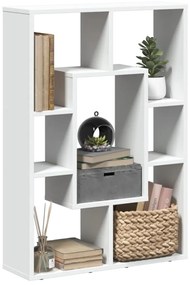 Βιβλιοθήκη Λευκή 63x20x90 εκ. από Τεχνητό Ξύλο