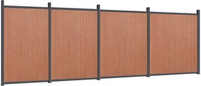 vidaXL Πάνελ Περίφραξης Καφέ 699 x 186 εκ. από WPC
