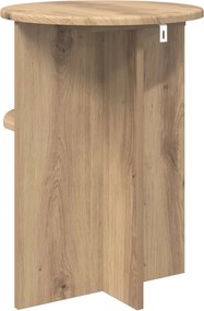 vidaXL Τραπεζάκι Πλευράς Artisan Δρυς Ø 39,5 x 55 εκ.