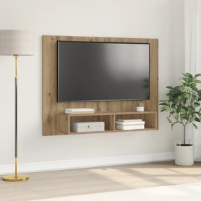 vidaXL Τηλεοπτική Κάβα Τοίχου artisan δρυς 120 x 23.5 x 90 εκ.